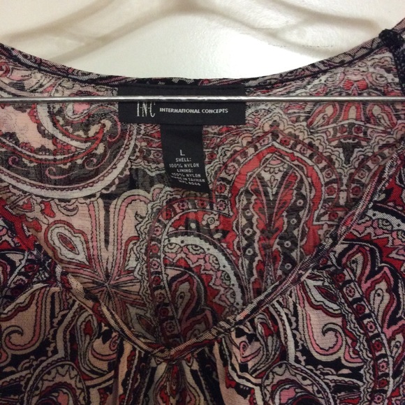 INC - INTERNATIONAL CONCEPTS, SZ L, PAISLEY LINED - Picture 2 of 2